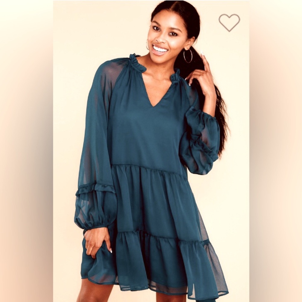 Red Dress Boutique Tunic Dress Teal Blue by Aura Sz S New NWT NIP
